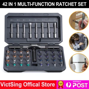 42 in 1 Magnetic Screwdriver Set DIY Ratchet Multi Bit Detachable Drive Repair - Picture 1 of 12