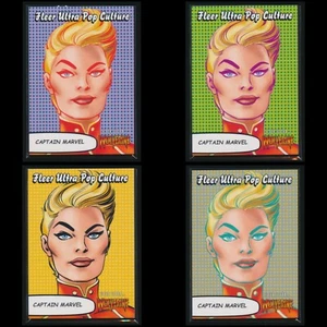 2023 Fleer Ultra Wolverine Pop Culture Insert Captain Marvel Complete Set 4 Card - Bild 1 von 10