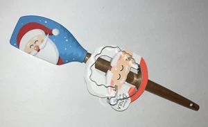 ROBINSON Silicone Santa Spatula w/Acacia Wood Handle & Santa Cookie Cutter - Picture 1 of 7