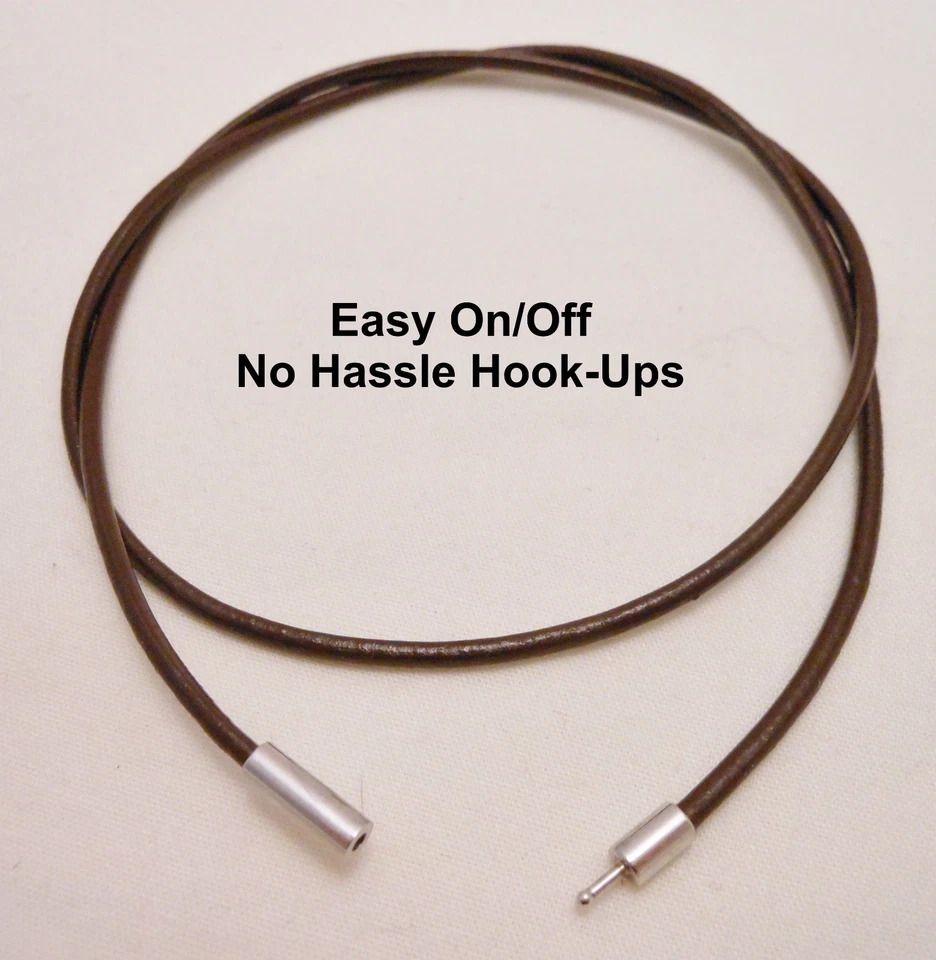Leather Necklace Cord Surfer Choker 2mm with Bayonet Clasp - Made in USA -Unisex - Image 1 of 1