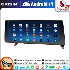 12.3" 8+128GB Android 14 Autoradio GPS CarPlay DAB+ iDrive BMW X5 E70 X6 E71 CIC - Bild 1 von 20
