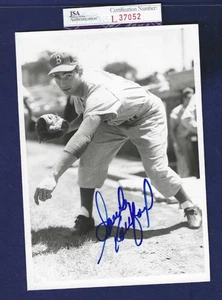 Sandy Koufax Brooklyn Dodgers Baseball Autographed 5x7 Brace Rookie Photo JSA - Picture 1 of 1