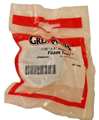 Great Planes  GPMQ4442  1/32" x 1" Double Sided  Foam Servo Tape 36" New - Image 1 of 2