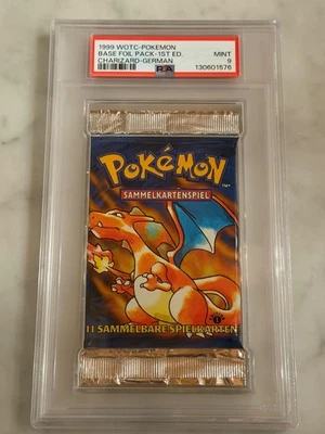 1999 Pokemon Base Set Booster Pack 1st Edition German Charizard PSA 10 GEM MINT - Image 1 of 2