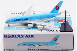 Avión modelo diecast Aviation 400 1:400 Korean Air Air Airbus A380-800 HL7619 - Imagen 1 de 17