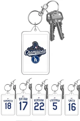 LA Dodgers MLB Baseball 2025 World Series Champion Custom Player Jersey Keychain - Image 1 of 4