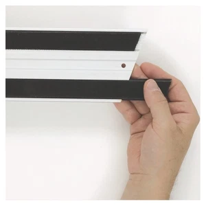Rubbermaid Commercial Hook & Loop Replacement Strips 1 1/10w x 18l Black - Picture 1 of 1