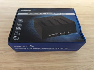 SABRENT 4-Bay USB 3.0 SATA 2.5"/3.5" SSD/HDD Docking Station DS-U3B4 - Picture 1 of 7
