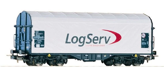 PIKO 54393 Schiebeplanenwagen Bauart Shimmns "LogServ" der DB, NEUWARE selten - Bild 1 von 1