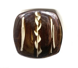 MIKE DODD>STUDIO POTTERY>STONEWARE>"GRASSES" PATTERN>IRON OXIDEGLAZE>DISH>2-211 - Picture 1 of 5