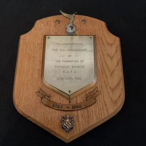 GROßE Vintage Royal Air Force Association R.A.F.A Mess Wandrelief/Schild 1966 - Bild 1 von 9