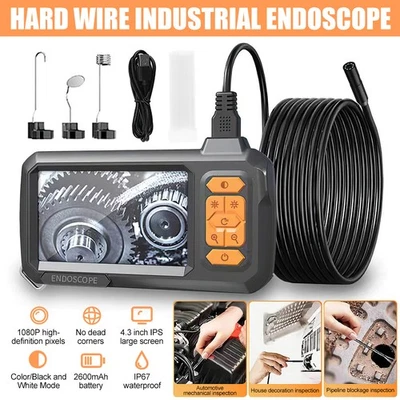 8mm Lens Industrial Endoscope 1080P Digital Borescope Inspection Camera LED Lamp - image 1 of 4