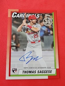 Thomas Saggese 2025 Topps Series 2 SP 1990 35th On Card RC Auto #90B2-TS - Bild 1 von 3