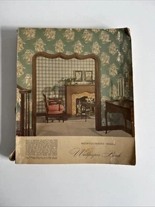 Vintage 1940s Wallpaper Catalog Sample Book Montgomery Ward - Interior Decor - Foto 1 di 14