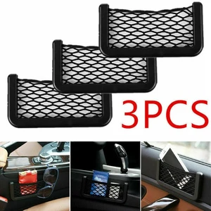 Car Storage Mesh Net Resilient String For Phone GPS Bag Holder Organizer Pouch - Picture 1 of 12