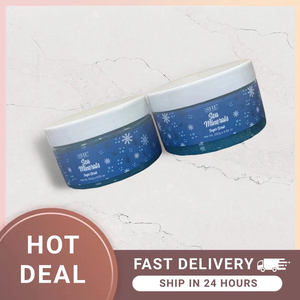 SHE AROMATHERAPY SEA MINERAL SUGAR SCRUB  Body  Scrub 250g -2 Pack RRP £34 - Image 1 of 1