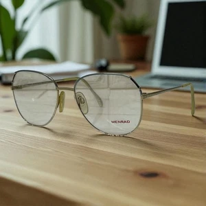 Vintage MENRAD 458 Gold Eyeglass Frame Made Germany 135mm 80s Collectible - Picture 1 of 9