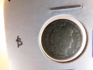 1899 Barber Dime 90% Silber guter Umlaufzustand - Bild 1 von 4