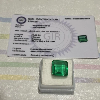 11.20 cts. CERTIFIED NATURAL PERIDOTOT Z 2 - Image 1 of 4