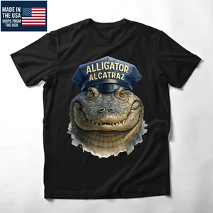 Alligator Alcatraz T-Shirt Everglades Florida Parody Alligator Fan T-Shirt - Picture 1 of 3