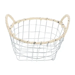  Paniere Cestini Porta Oggetti Deposito Dispensa Cestino Portaoggetti Metallo - Foto 1 di 9