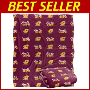 Central Michigan Chippewas Microfiber Logo Throw - 50" x 60" - Picture 1 of 9