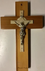 Vintage Wood Cross Crucifix Wall Hanging MCM Missouri Ozark's Souvenir 10” - Picture 1 of 3