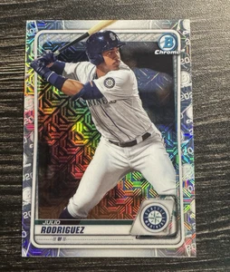 2020 Bowman #BCP-19 Julio Rodriguez Chrome Mojo Refractor Seattle Mariners - Picture 1 of 2