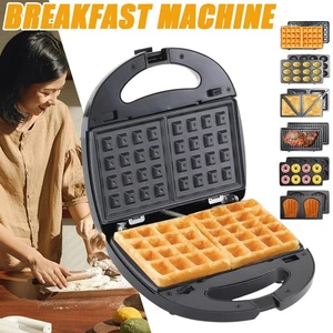 6in1 Multifunktionsgerät Sandwich Toaster Waffeleisen Toast Grill Sandwichmaker - Bild 1 von 12