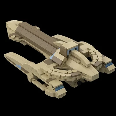 Hot Sale Karemma Ship Sci-Fi Battleship Model 400 Bricks MOC Build Gift - Image 1 of 4