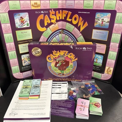Cashflow Board Game Robert Kiyosaki Rich Dad Poor Dad Wealth Finance Money - Image 1 of 4