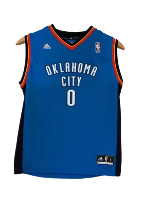 Russell Westbrook Oklahoma City Thunder #0  Adidas Youth Large NBA Jersey - Image 1 of 3