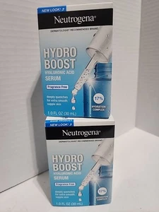 Lot Of 2 Neutrogena Hydro Boost Hyaluronic Acid Serum 1 Oz Fragrance Free - Picture 1 of 7