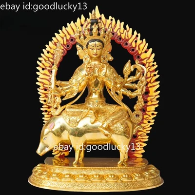 23cm Copper gilding Marici Bodhisattva statue - Image 1 of 4
