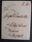 Pennsylvania: Philadelphia 1776 (Circa) Stampless Cover, Straight Line On Back