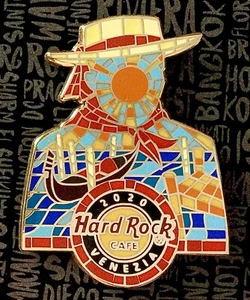 2020 HARD ROCK CAFE VENICE VENEZIA ITALIAN GONDOLIER MOSAIC LE PIN - Picture 1 of 1