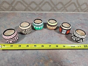 Native American Styled - Set of 6 - Pottery Candles - No Brand - Picture 1 of 7