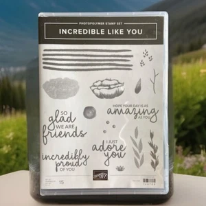Stampin Up “Incredible Like You” 148708 Juego de 15 sellos retirados, frases y formas- - Imagen 1 de 3