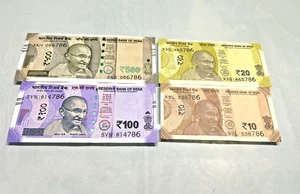 OFFER Indian Rs 10, 20 ,100 & 500 Rupees Currency Note With Holy Lucky No. 786 - Picture 1 of 4