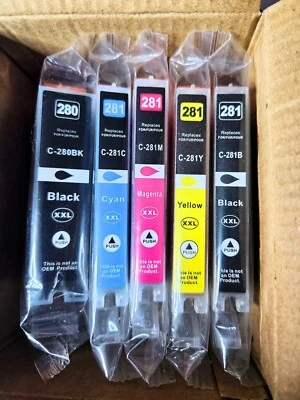 Canon C-280 and C-281 printer ink - 5 pack - new and sealed from CPC Images - Image 1 of 4