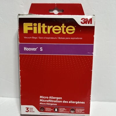 Hoover  Filtrete 3M Vacuum Bags Hoover S 64705B - 3 Micro Allergen Bags - Image 1 of 4