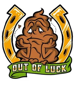LETHAL THREAT "SH*T OUT OF LUCK" MINI STICKER - DECAL - Bild 1 von 2