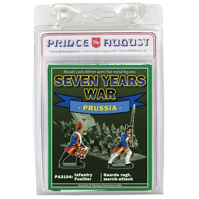 PRINCE AUGUST Seven Years War Prussian Infantry Fusilier and Guard Regiment 40mm Moulds PA3104