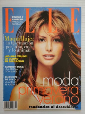 1998 ELLE Mexico Mag ELSA BENITEZ Cameron Diaz Mark Wahlberg Magdalena Wrobel - Image 1 of 4