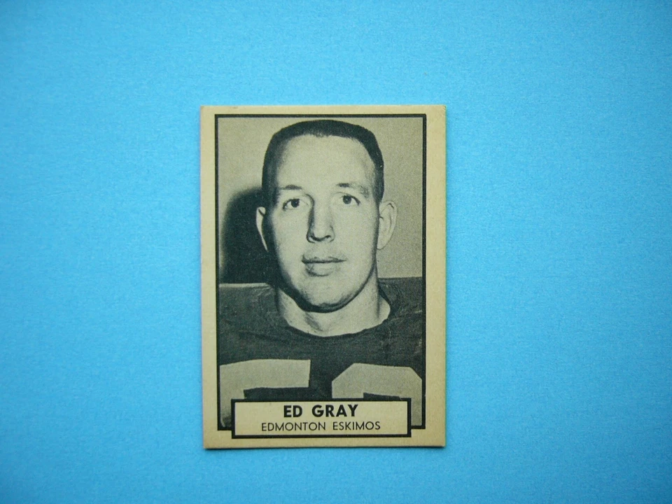 1962 TOPPS CFL FOOTBALL CARD #44 ED GRAY NM SHARP!! '62 TOPPS - Image 1 of 2