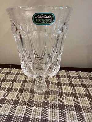 Noritake Perspective Clear Crystal Tea Glass Goblet  Japan Vintage Elegant Desig - Image 1 of 4
