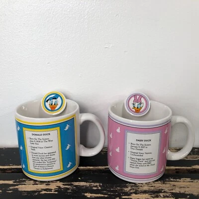 Disney Donald Pato Taza Pato Margarita Taza Personaje Aplausos Lote Coleccionable De Colección Foto 1 de 4