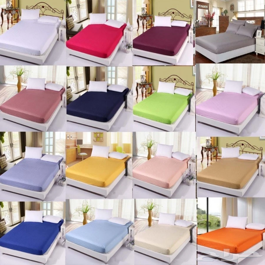 100% COTTON FITTED BED SHEET SINGLE DOUBLE KING ALL SIZES - Image 1 of 1