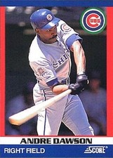 1991 Score 100 Superstars #87 Andre Dawson Chicago Cubs HOF