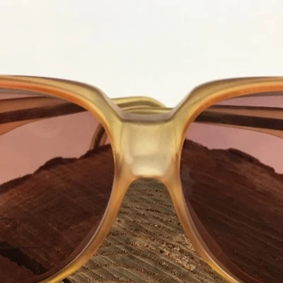 Óculos de sol vintage Safilo 54-12 mm armação de plástico âmbar óculos retrô - Imagem 1 de 4